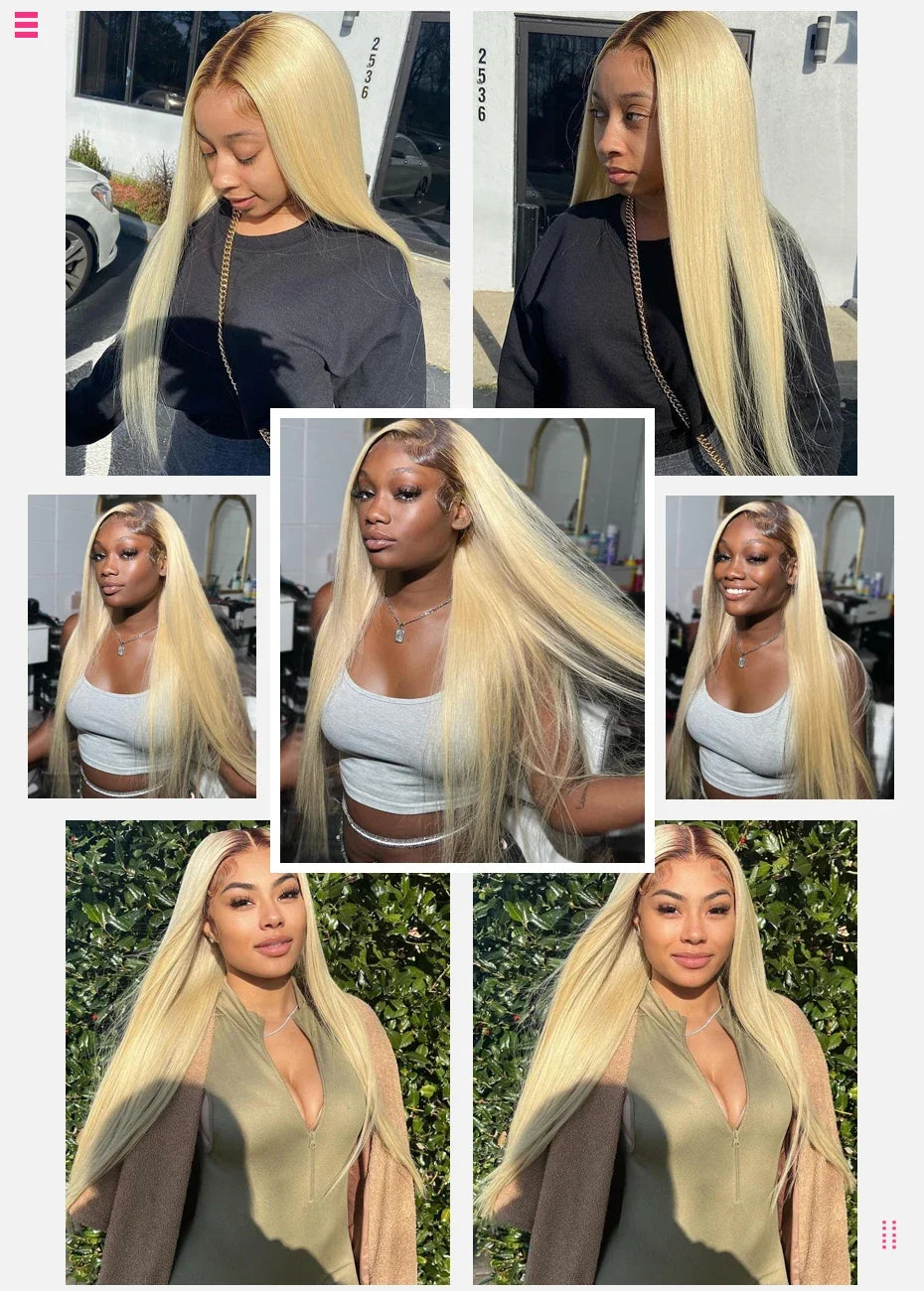 13x6 Lace Frontal Wig 1B 613 Ombre Blonde Full Lace Human Hair Wig Dark Roots Pre Plucked Lace Front Human Hair Wigs for Women