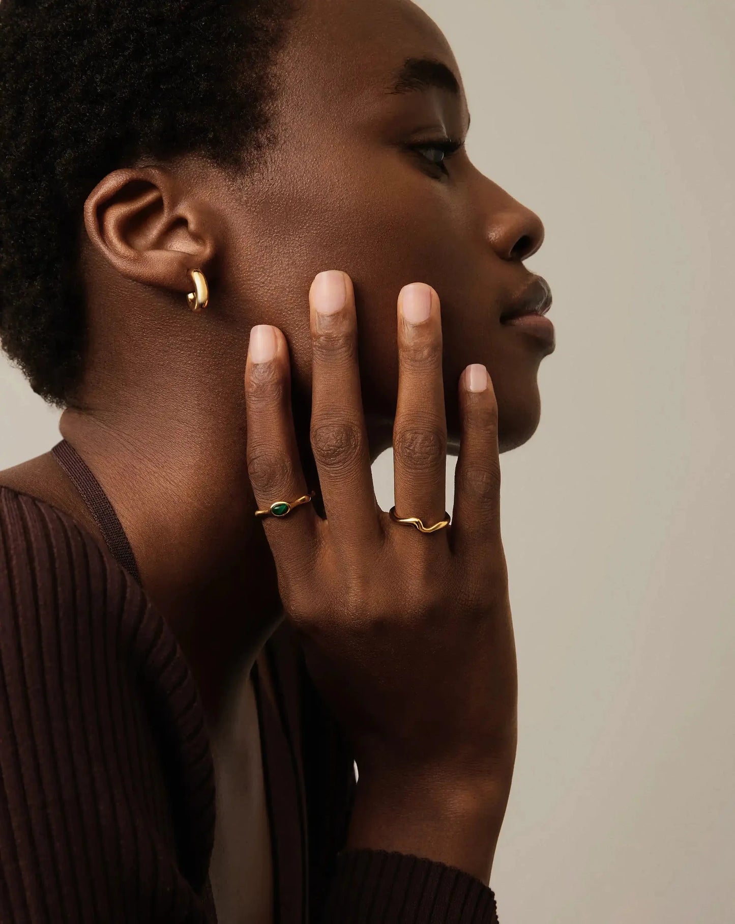 Molten Wave Stacking Ring | 18ct Gold Vermeil