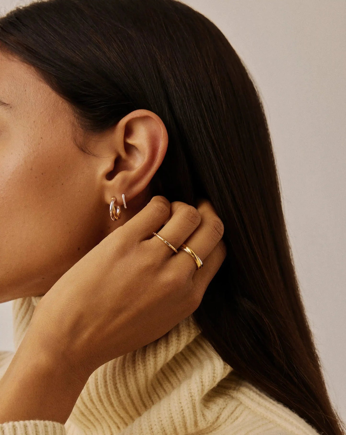 Solar Studded Ring | 18ct Gold Vermeil/Cubic Zirconia