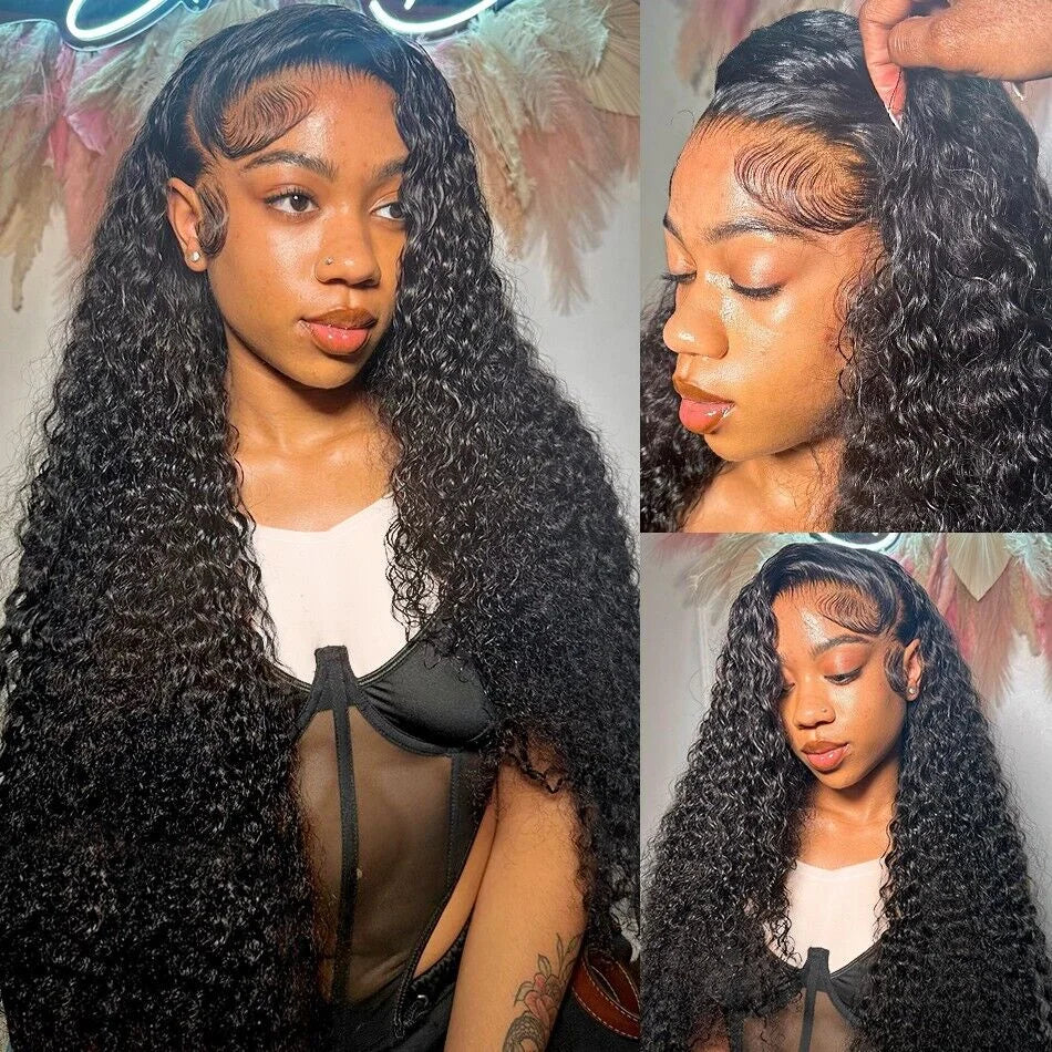 Deep Wave 13x4 13x6 HD Lace Frontal Wig 13x6 Brazilian Kinky Curly Human Hair Wigs Woman Lace Front Human Hair Wig Pre Plucked