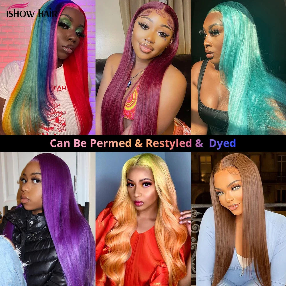 Ishow 613 Full Lace Human Hair Wig Blonde Lace Front Wig Human Hair Full Lace Wig Straight 13x4 Lace Front Human Hair Wig