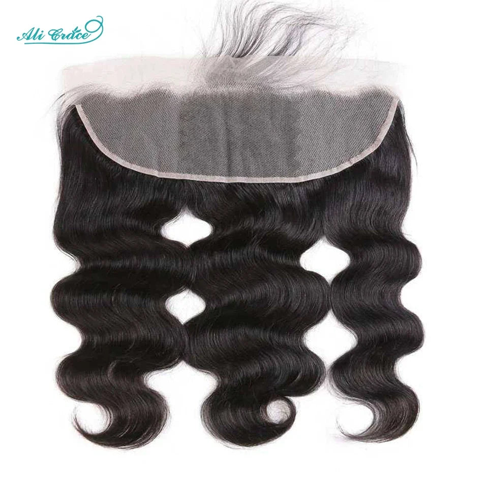 Ali Grace Hair Brazilian Body Wave Bundles With Frontal 13x4 Body Wave Human Hair 3 Bundles With 13x4 Frontal Transparent Lace
