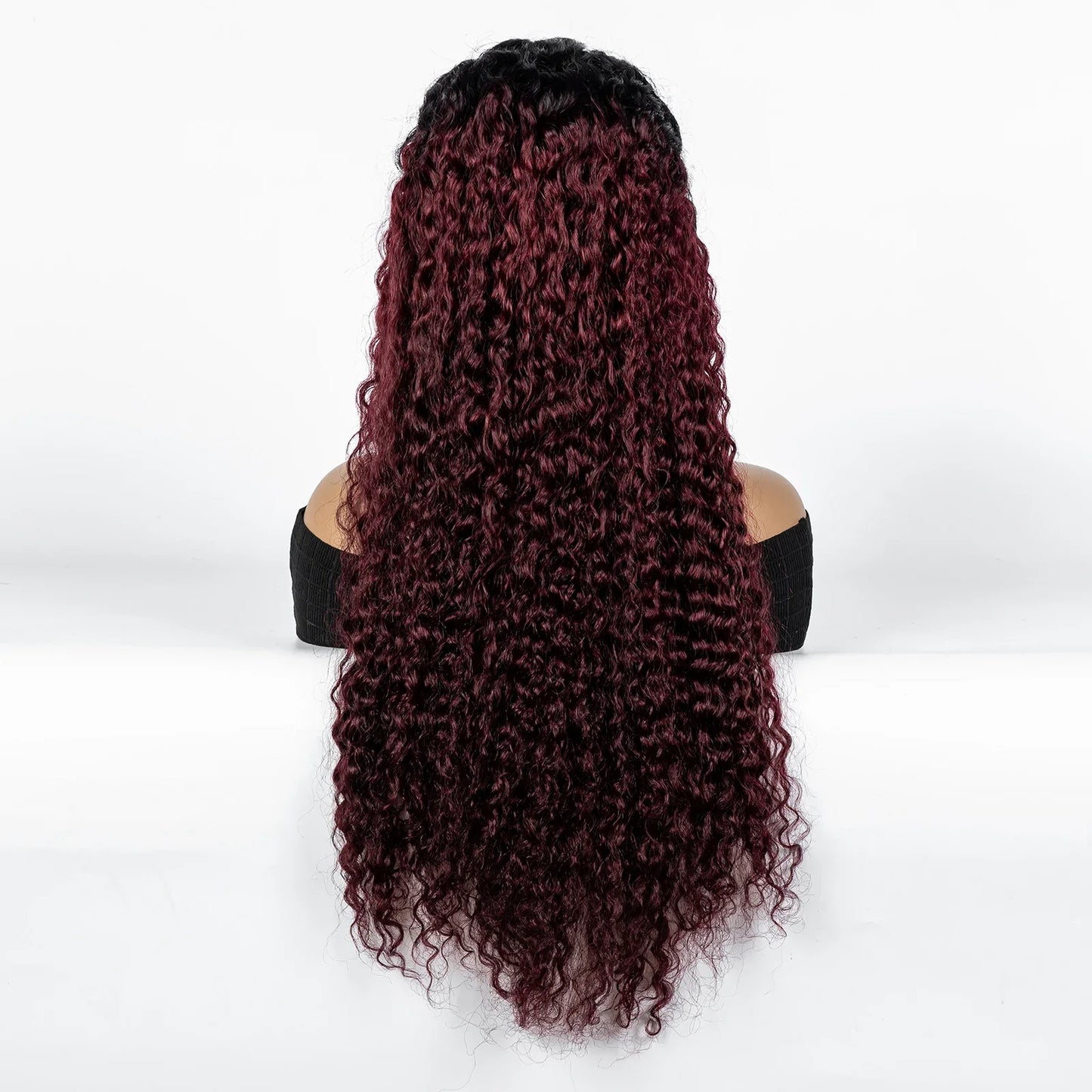 300% Density Ombre 30 Inches Water Wave Wavy Curly Human Hair Wigs 13x4 Transparent Lace Frontal Human Hair Wig for Women