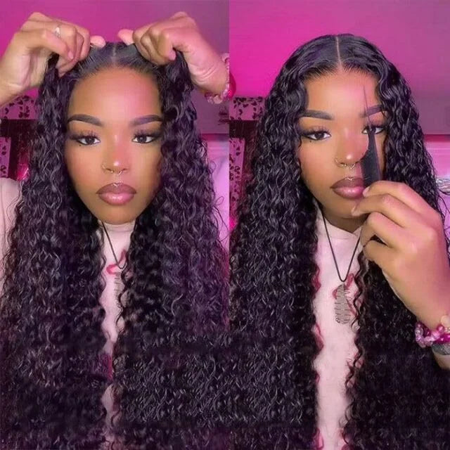 13x6 Hd Deep Wave Glueless Wig Human Hair For Women Wear And Go 7x5 Frontal Curly Lace Front Wigs On Clearance Sale 250 Density