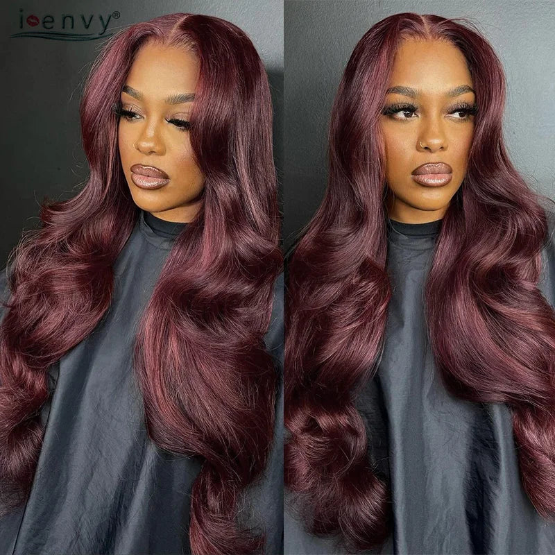Orange Brown Lace Front Wigs Colored Ginger Blonde 13X6 Lace Frontal Human Hair Wigs Remy Burgundy Red Body Wave Lace Front Wig