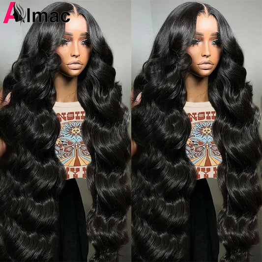 300% Density Body Wave Human Hair Wigs For Women 13x4 Hd Transparent Lace Frontal Pre-Plucked 4x4 Closure Indian Remy Hair Wig