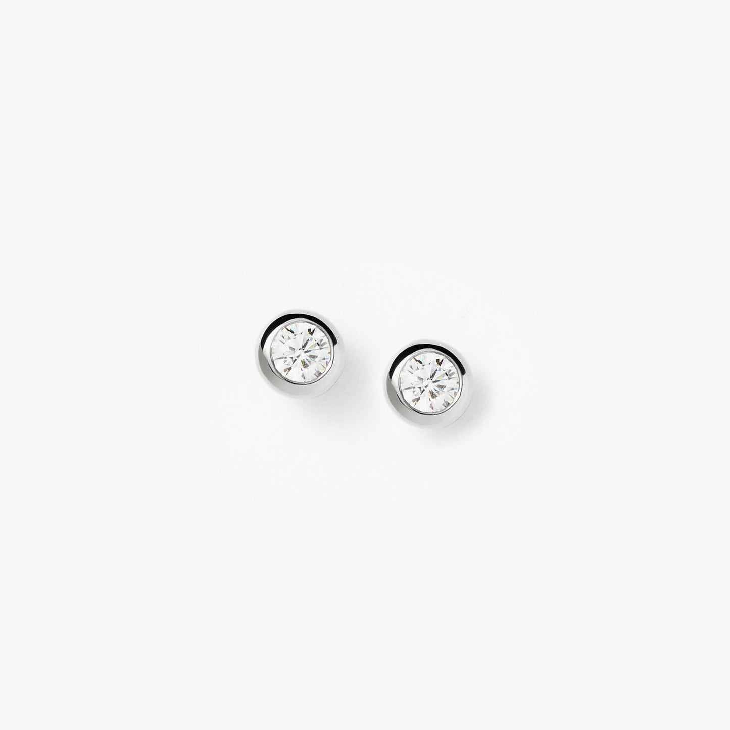 Classic Stone Stud Earrings | Sterling Silver