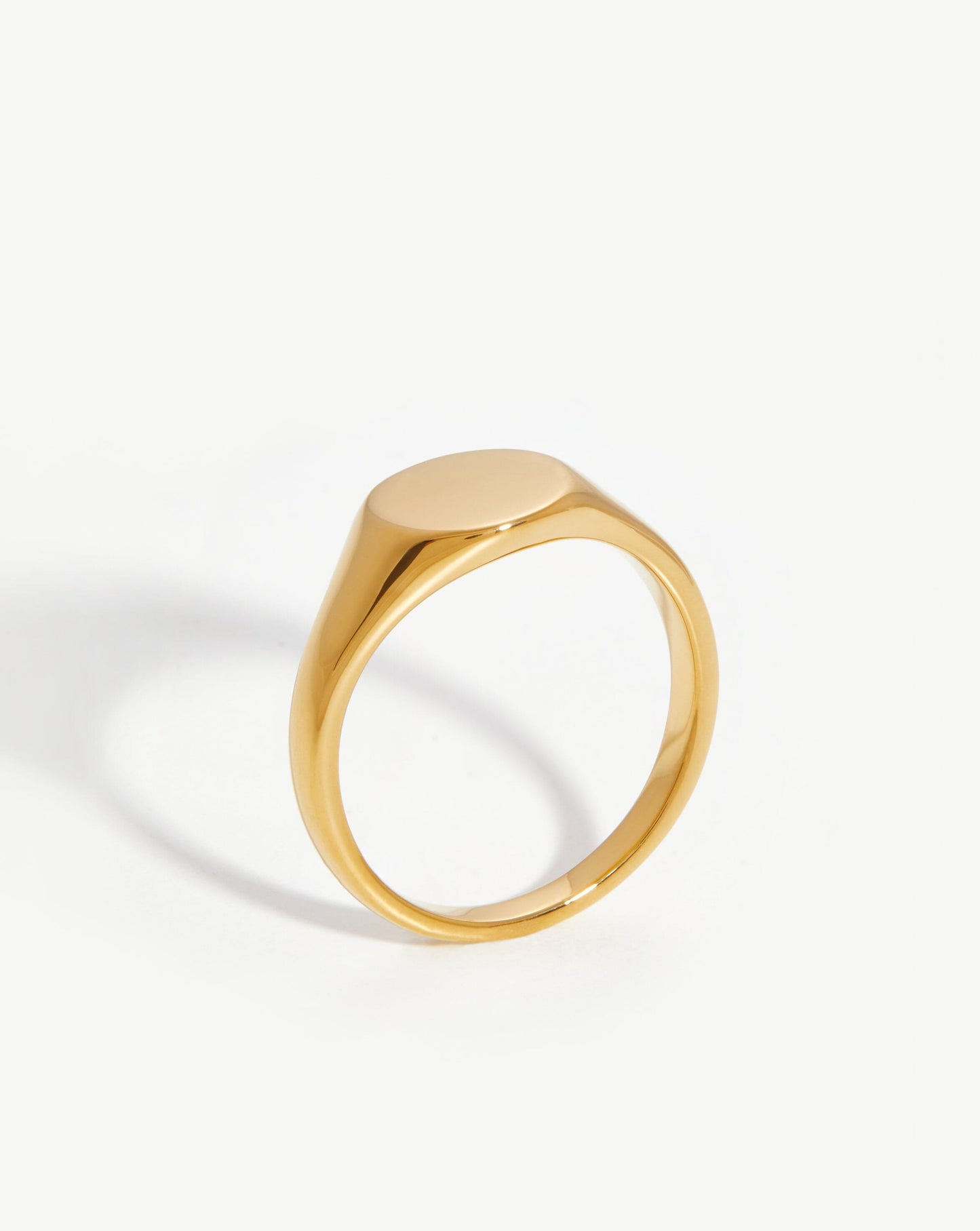 Engravable Round Signet Ring | 18ct Gold Vermeil