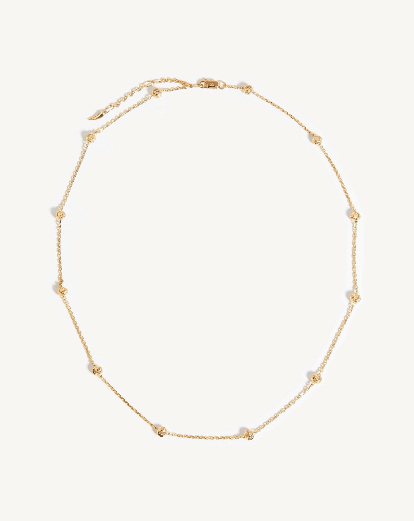 Solid Gold Bobble Chain Necklace