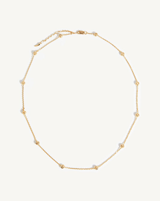 Solid Gold Bobble Chain Necklace