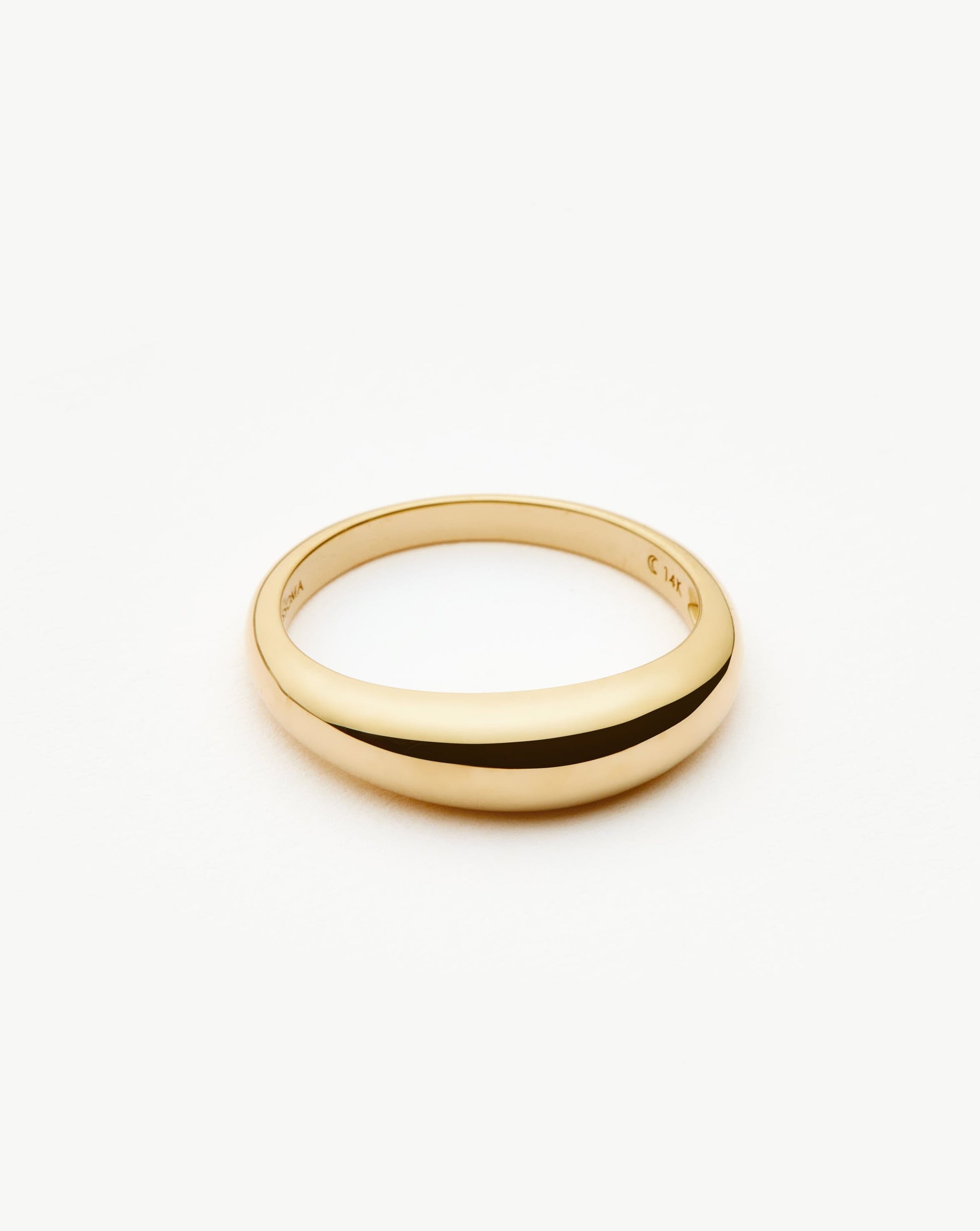 Solid Gold Classic Dome Ring | 14ct Solid Gold