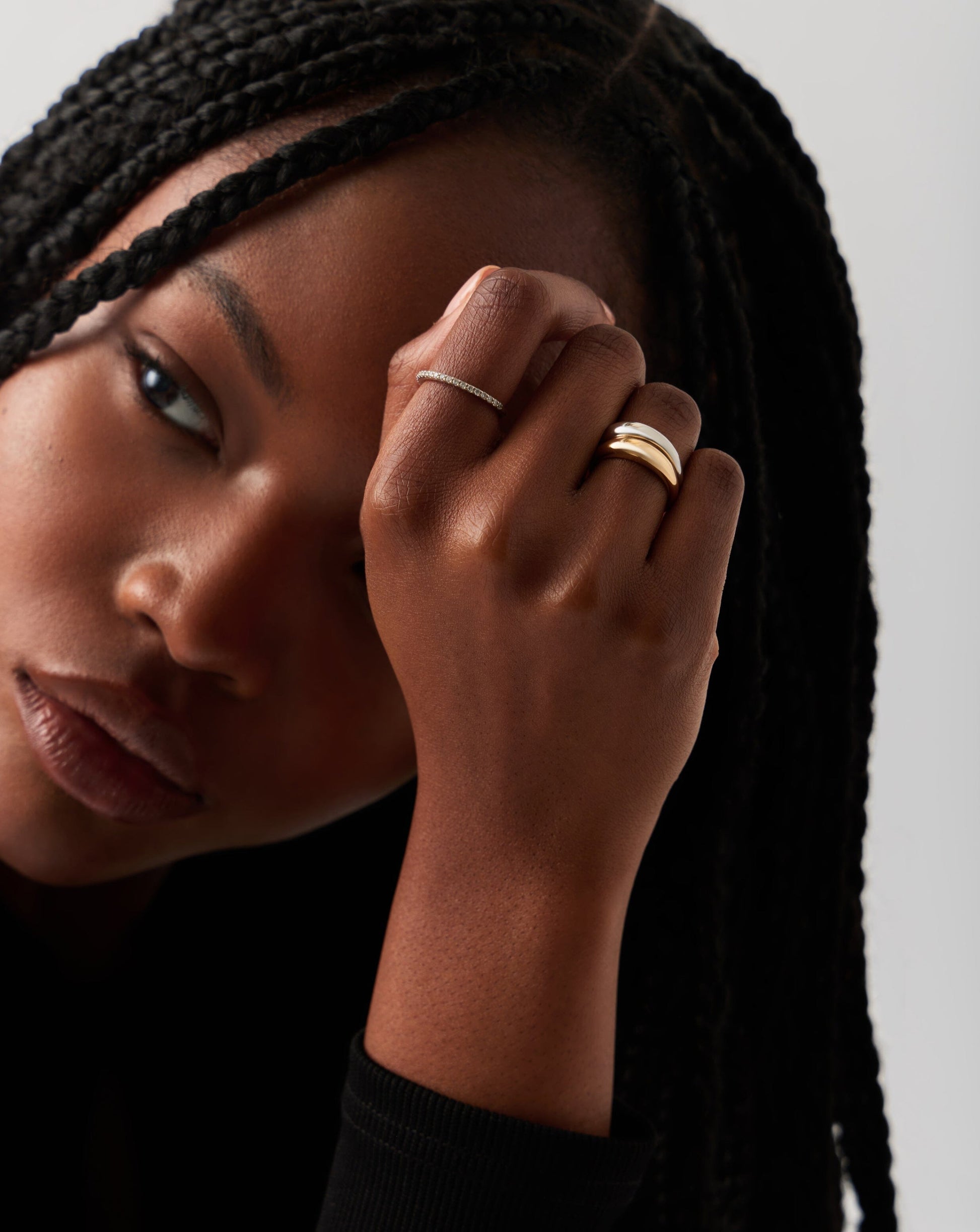 Solid Gold Classic Dome Ring | 14ct Solid White Gold