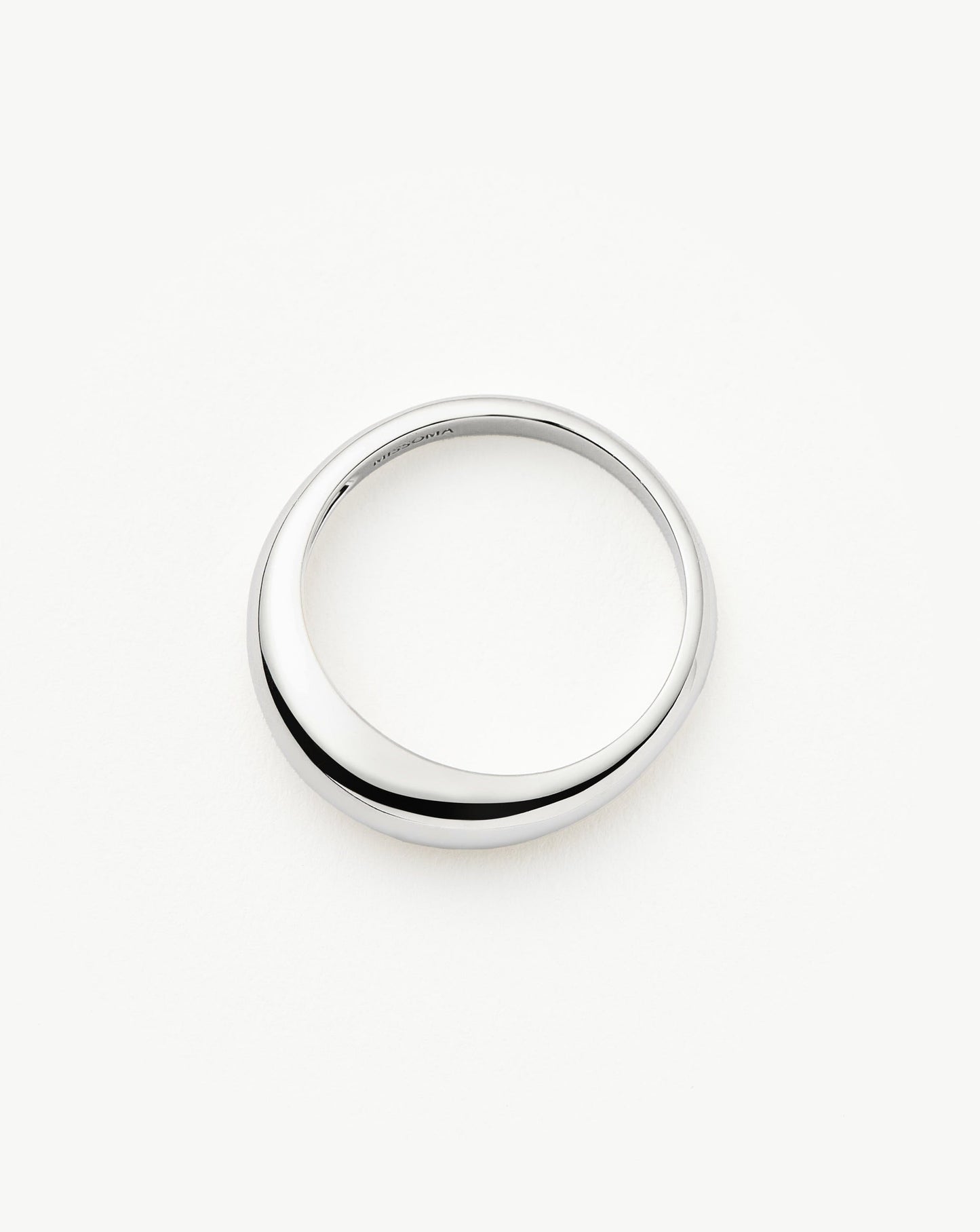 Solid Gold Classic Dome Ring | 14ct Solid White Gold