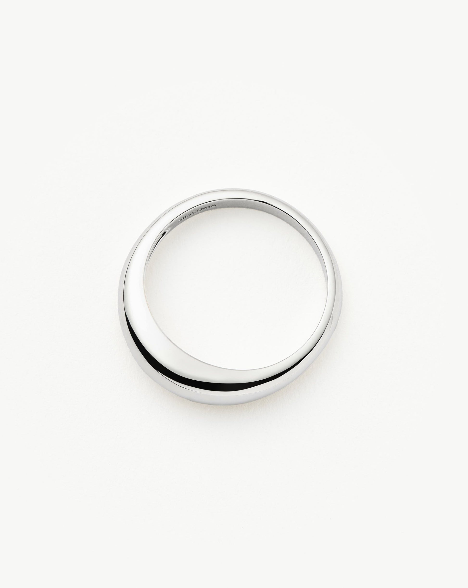 Solid Gold Classic Dome Ring | 14ct Solid White Gold