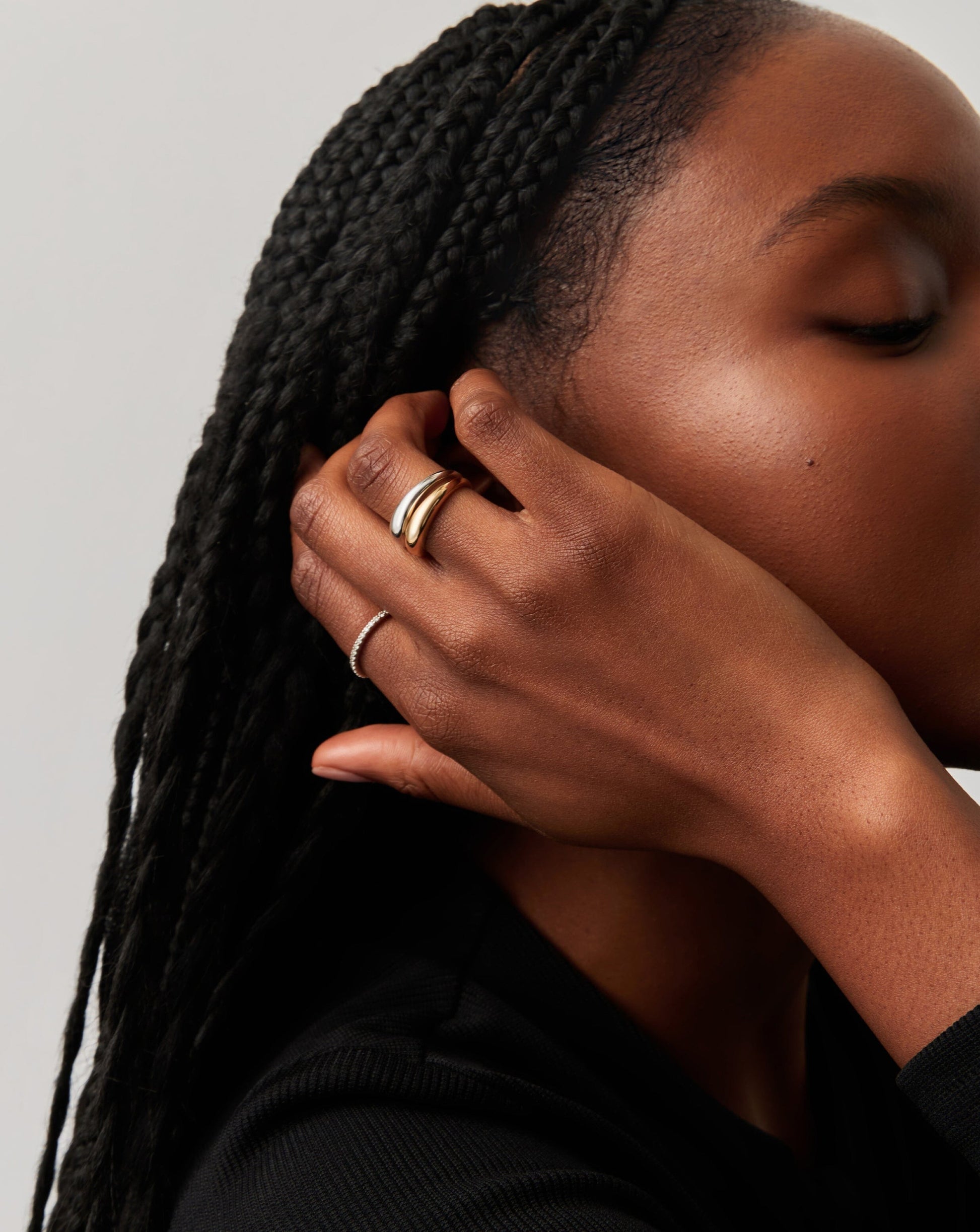 Solid Gold Classic Dome Ring | 14ct Solid White Gold