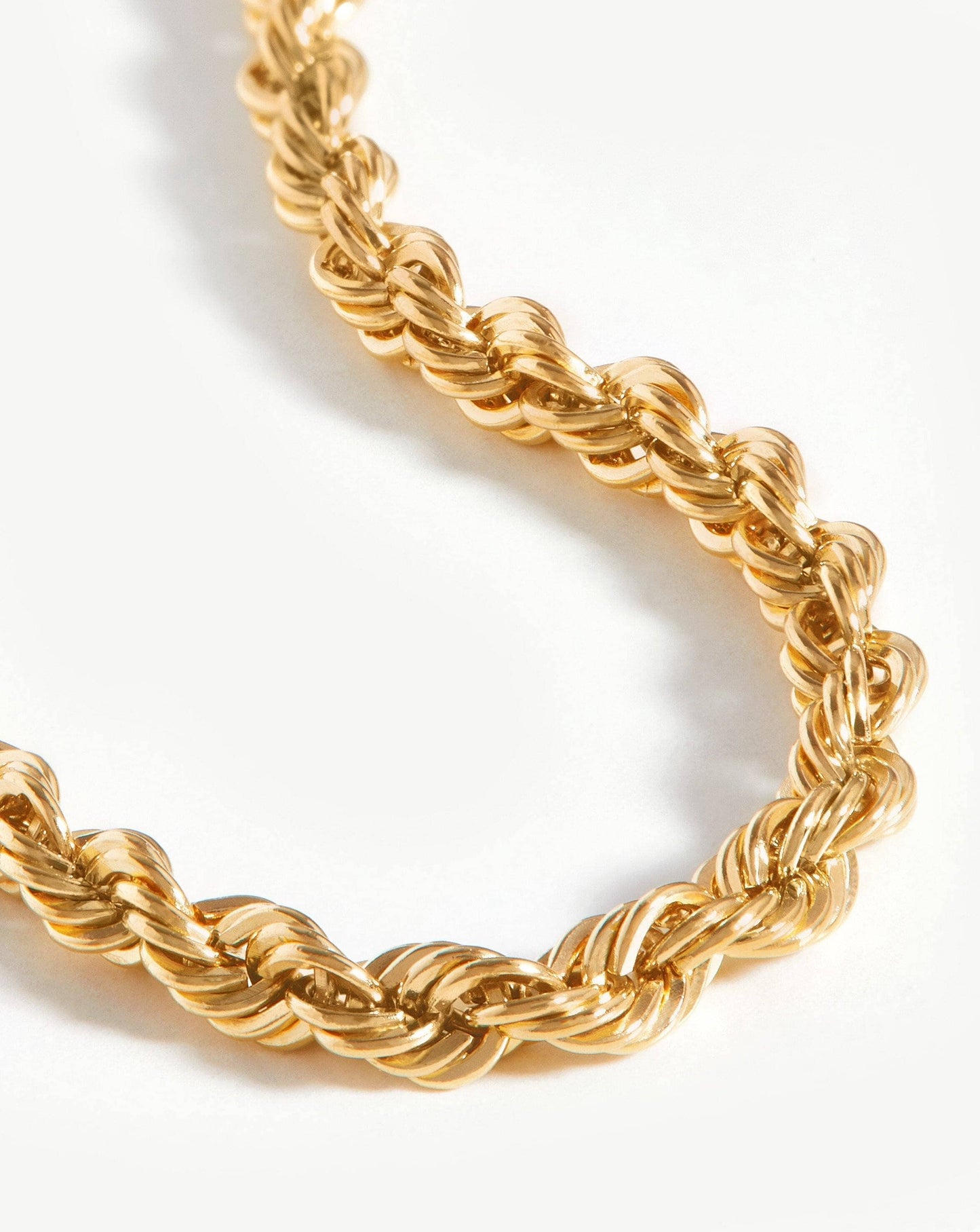 Solid Gold Classic Rope Chain Bracelet