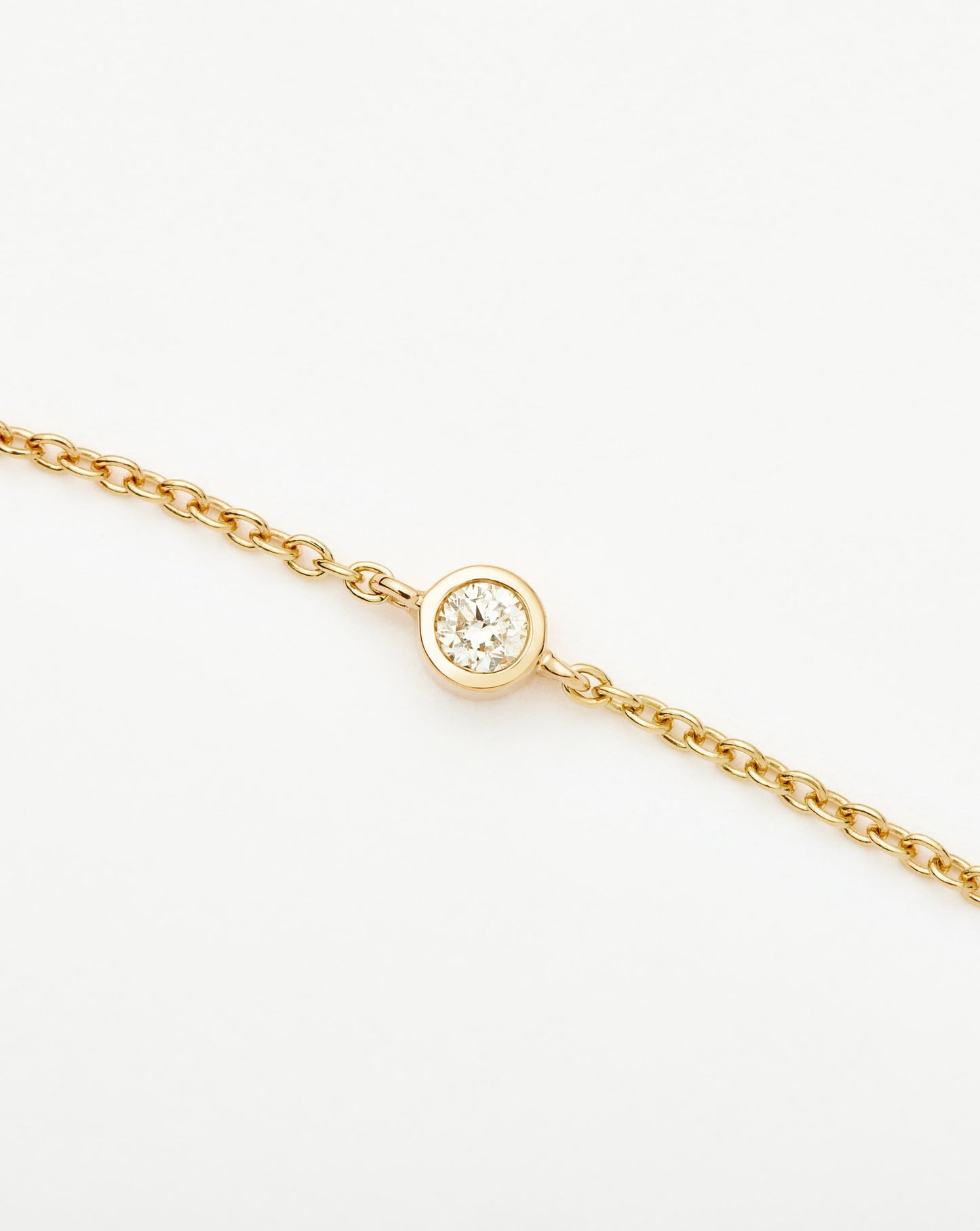 Solid Gold Diamond Solitaire Bracelet | 14ct Solid Gold/Diamond