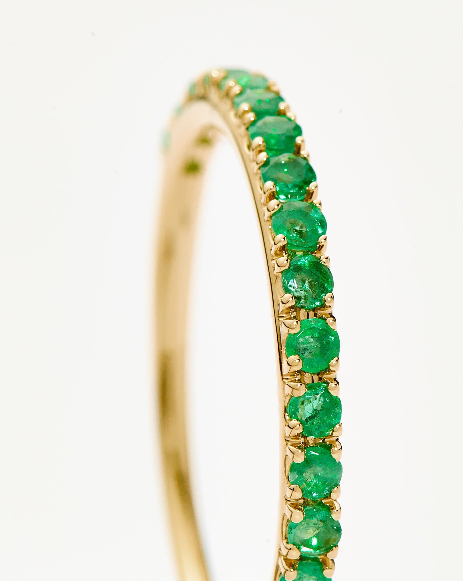 Solid Gold Half Emerald Eternity Ring