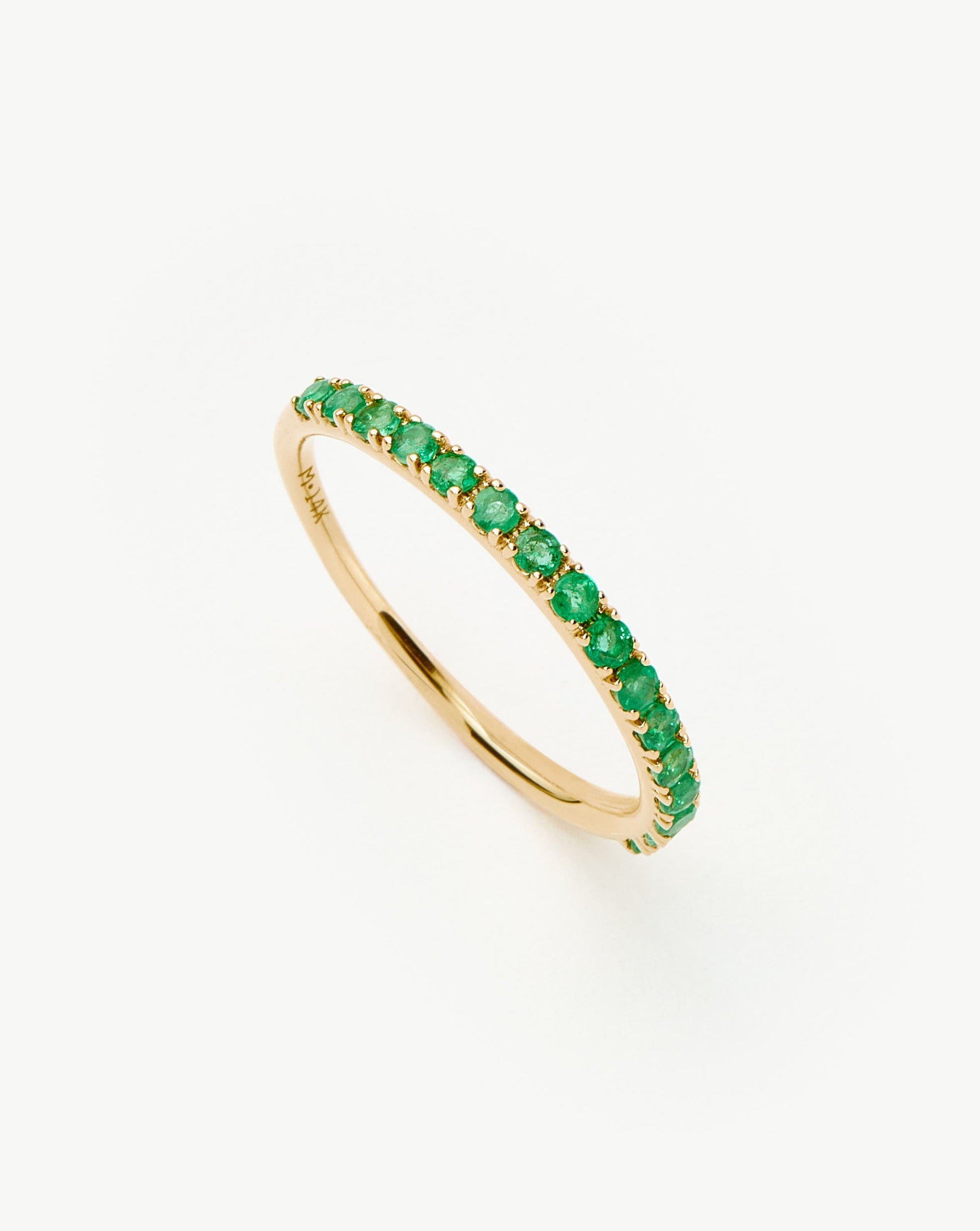 Solid Gold Half Emerald Eternity Ring