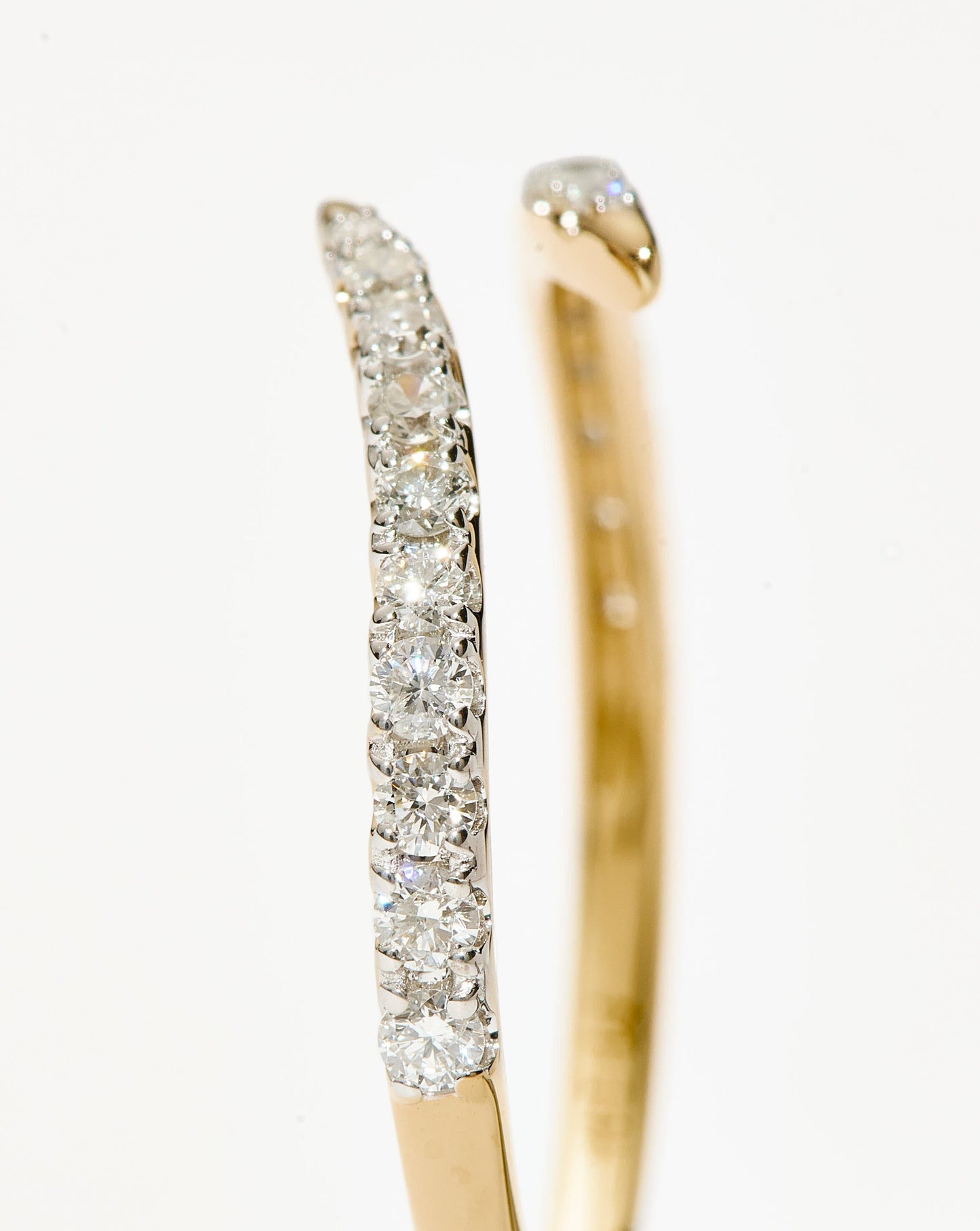 Solid Gold Open Claw Ring | 14ct Solid Gold/Diamond