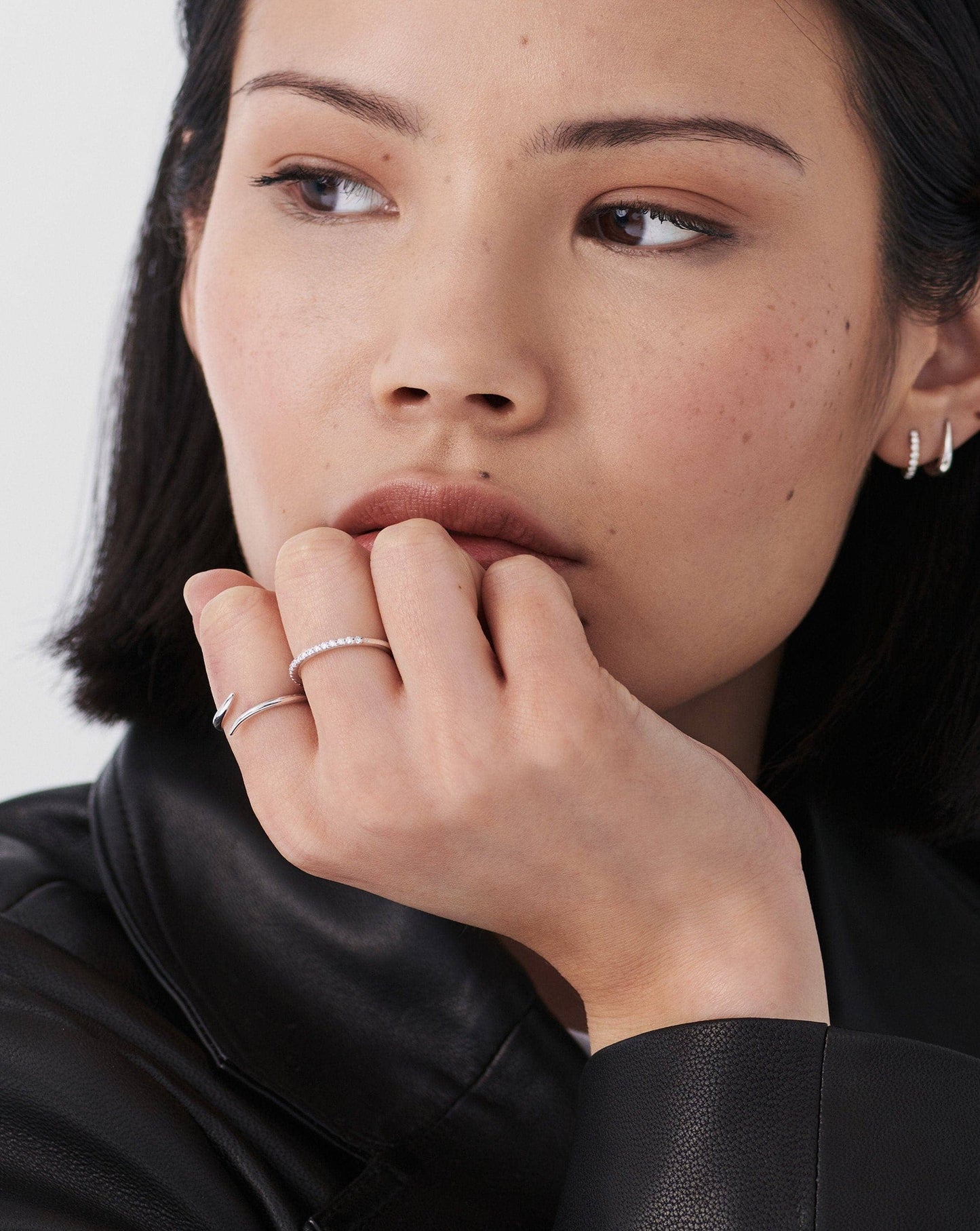 Solid Gold Open Claw Ring | 14ct White Gold