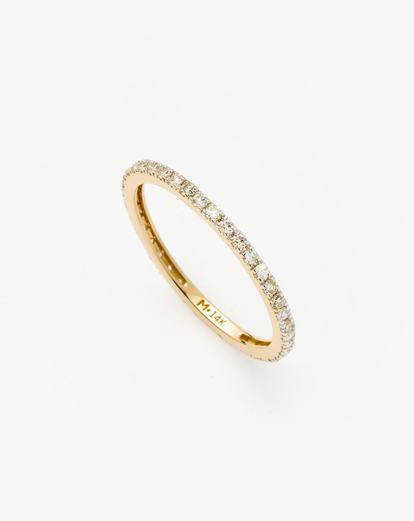 Solid Gold Slim Eternity Ring | 14ct Solid Gold/Diamond