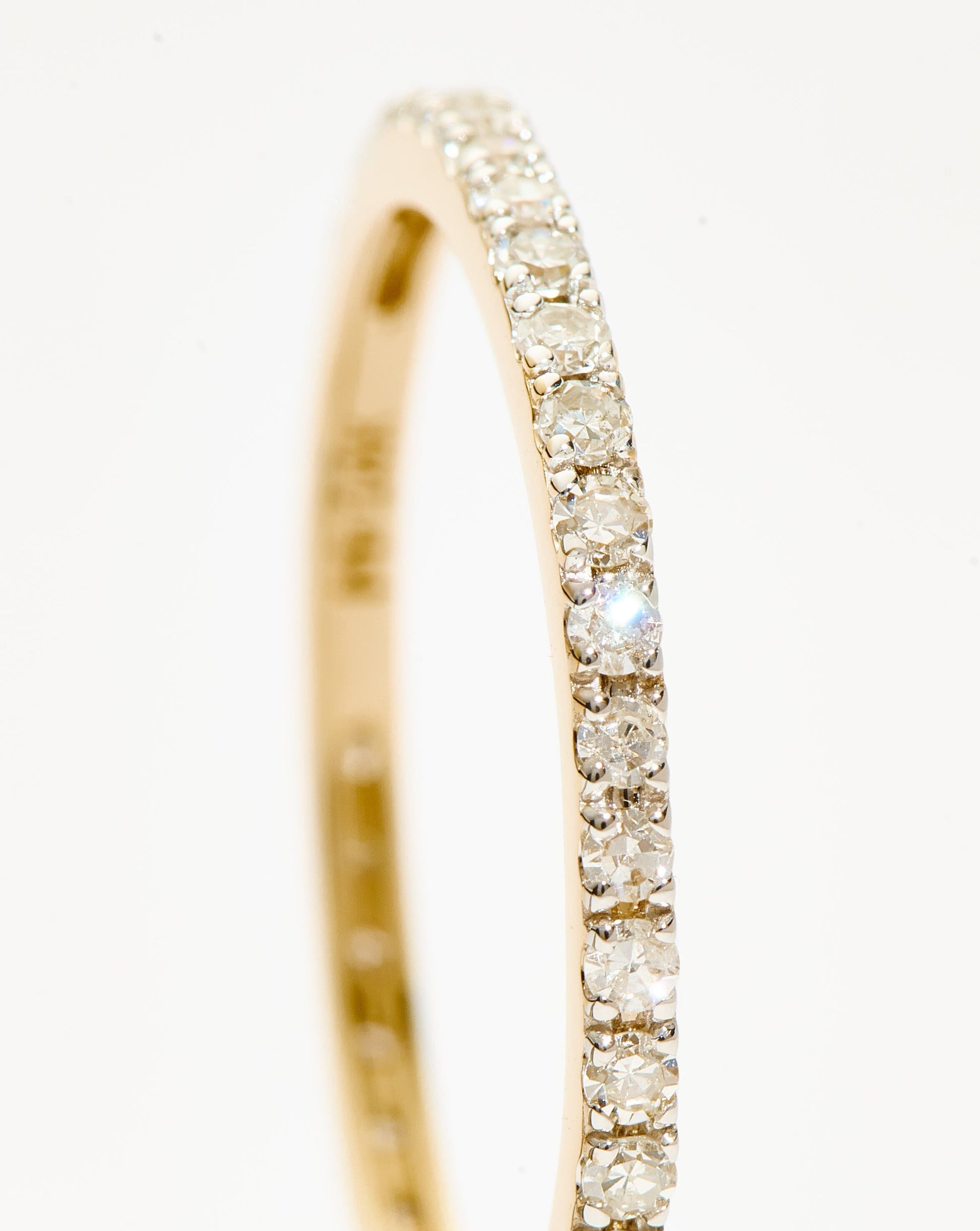 Solid Gold Slim Eternity Ring | 14ct Solid Gold/Diamond