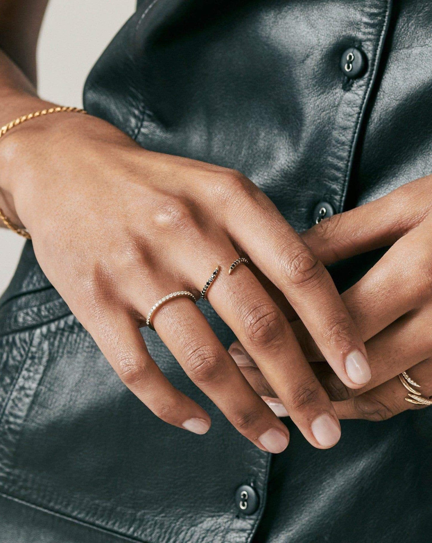 Solid Gold Slim Half Eternity Ring | 14ct White Gold/Diamond