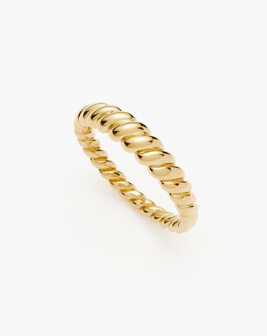 Solid Gold Twisted Classic Ring | 14ct Solid Gold