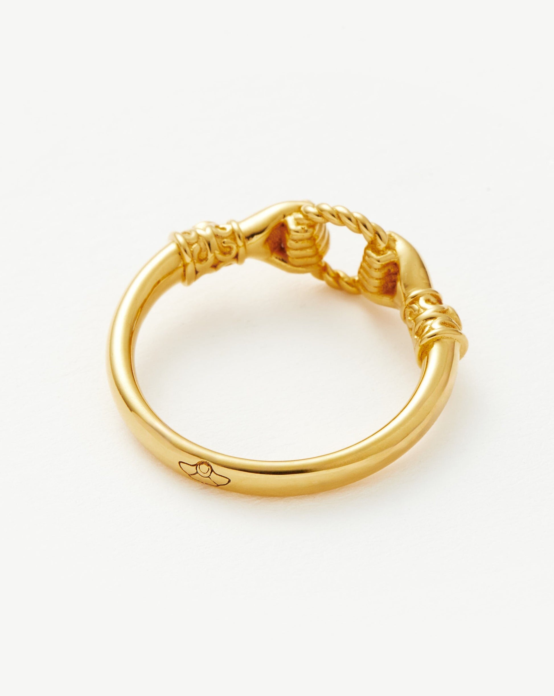 Harris Reed In Good Hands Stacking Ring | 18ct Gold Vermeil/Cubic Zirconia & Black Onyx