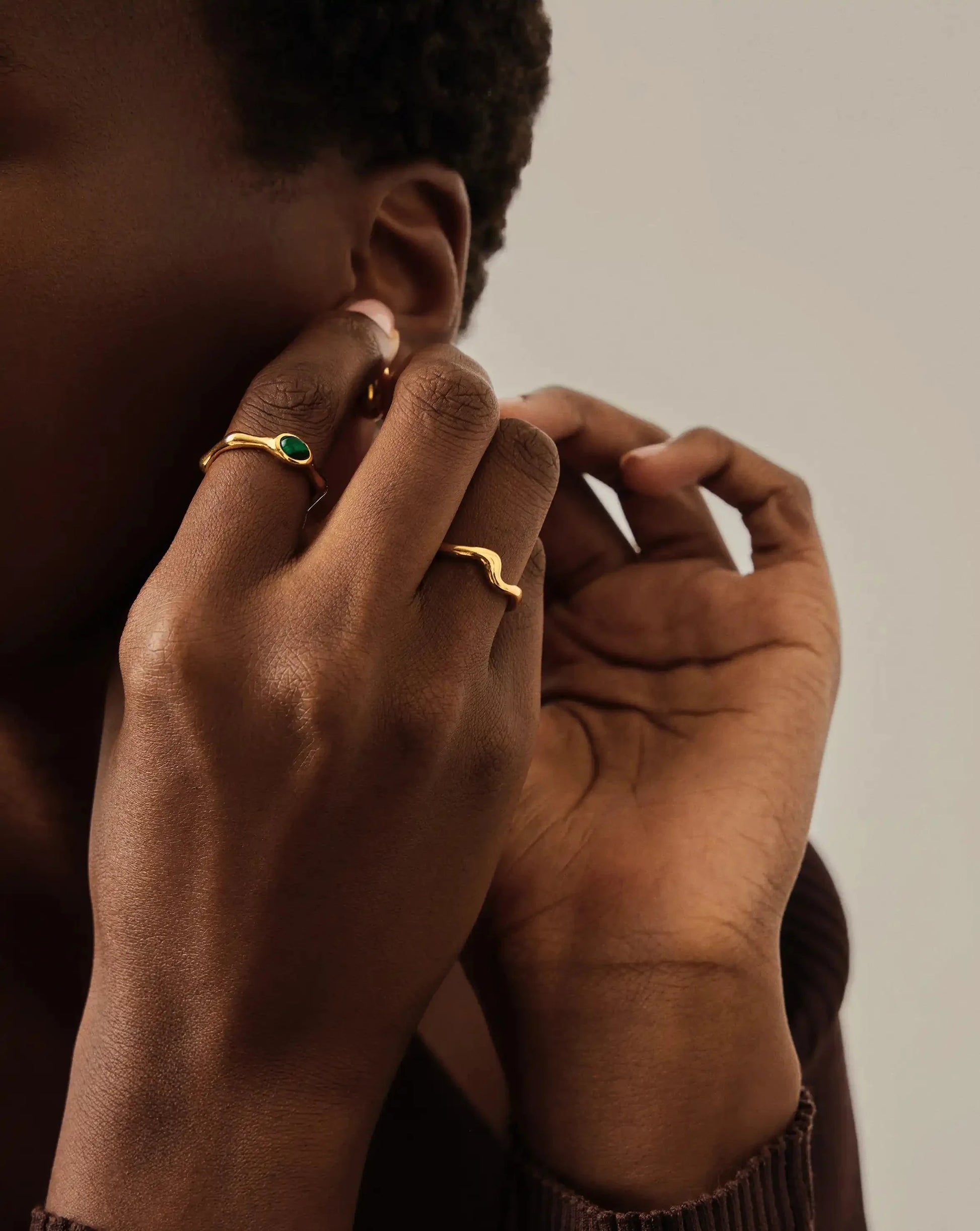 Molten Wave Stacking Ring | 18ct Gold Vermeil