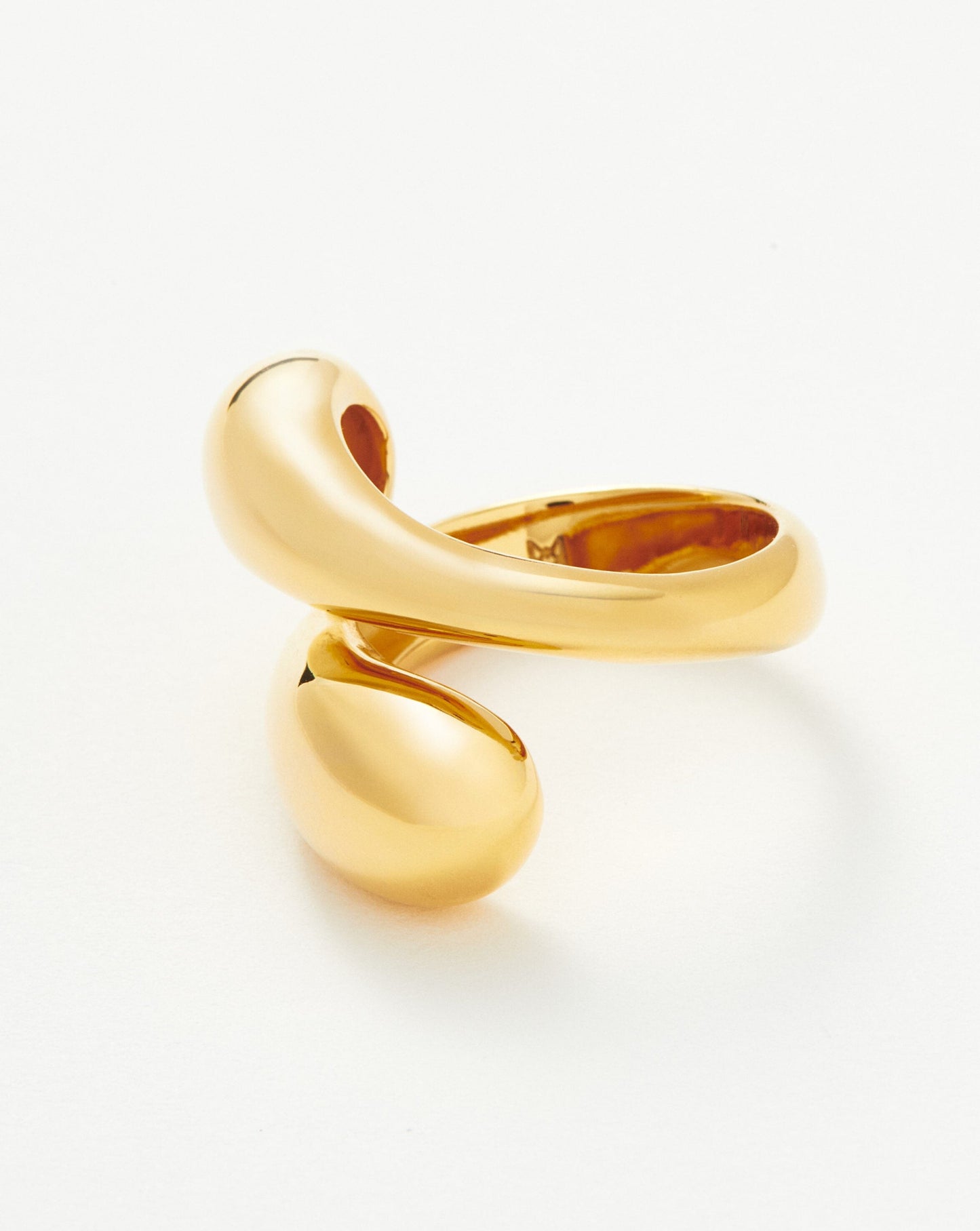 Savi Sculptural Crossover Ring | 18ct Gold Vermeil