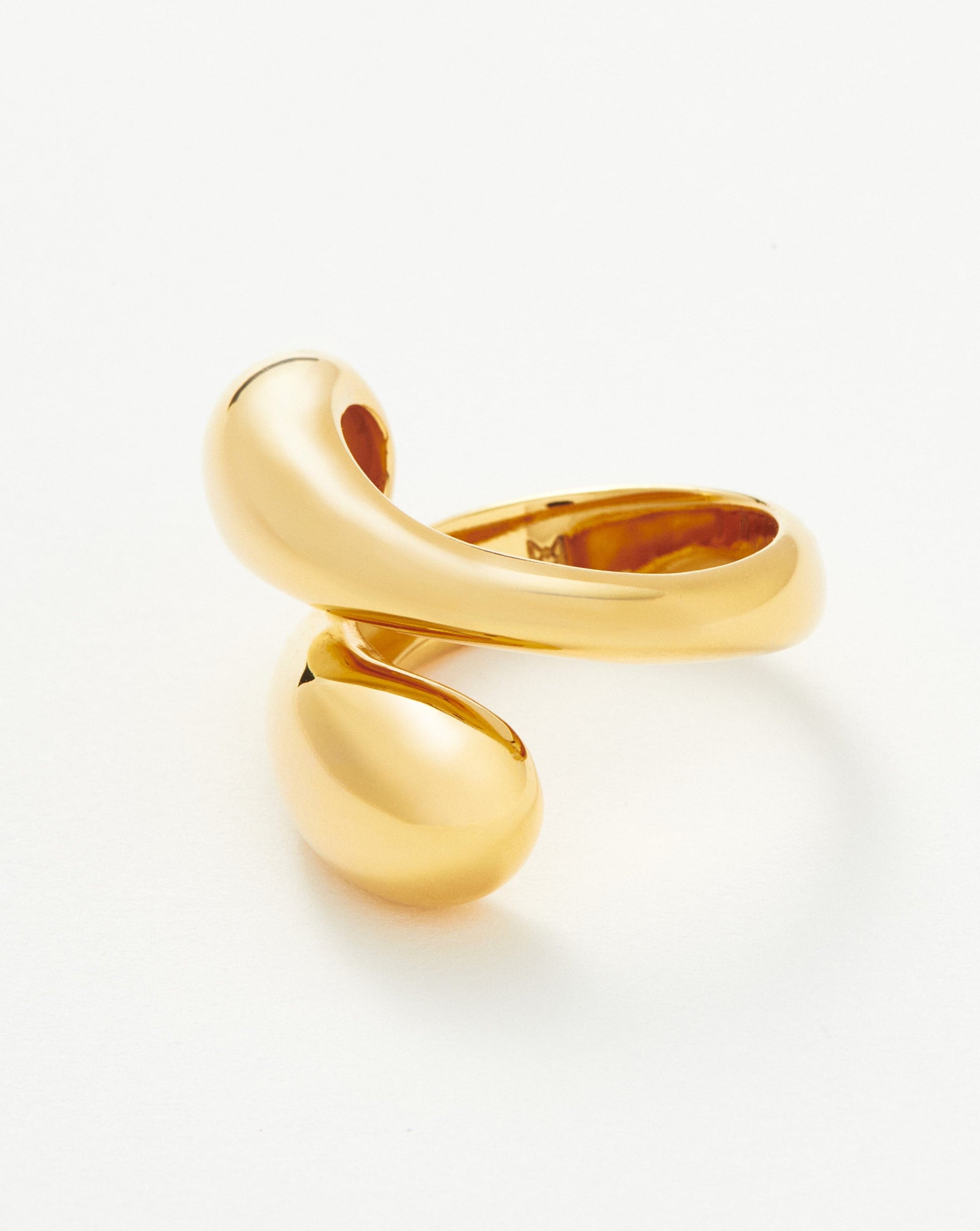 Savi Sculptural Crossover Ring | 18ct Gold Vermeil