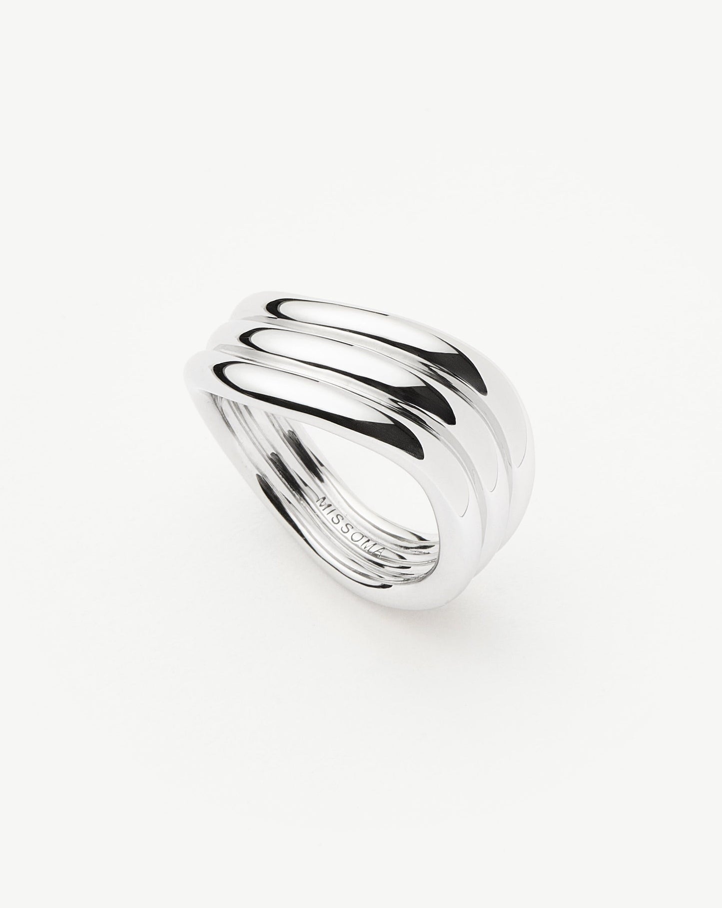 Savi Signature Triple Ring | Silver Plated