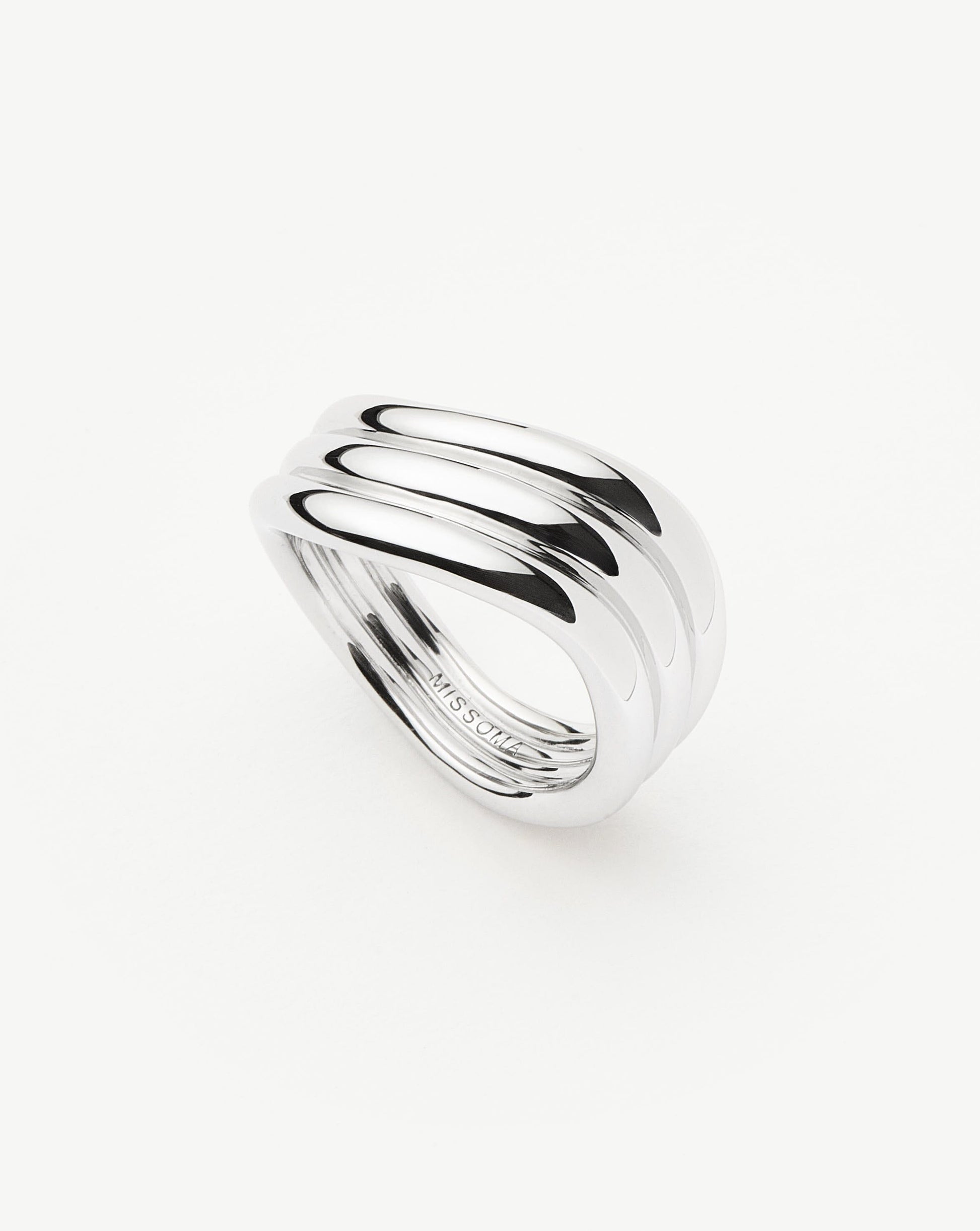 Savi Signature Triple Ring | Silver Plated