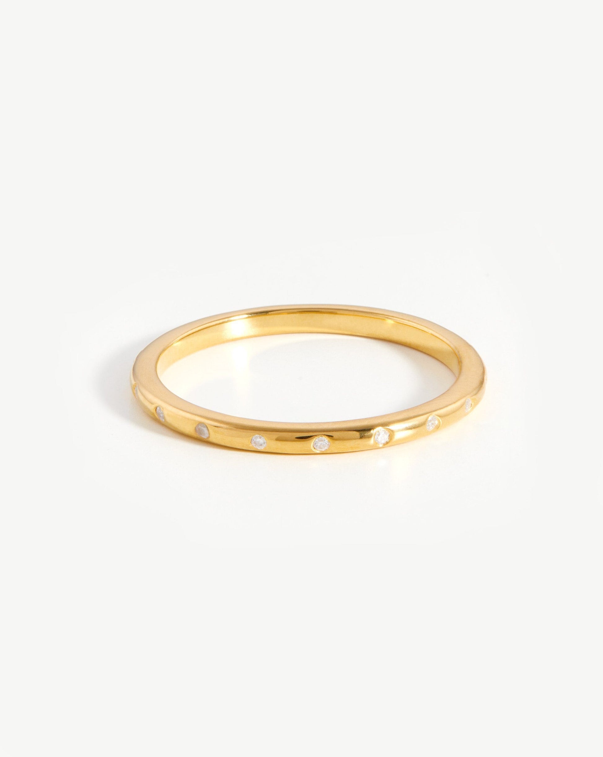 Solar Studded Ring | 18ct Gold Vermeil/Cubic Zirconia