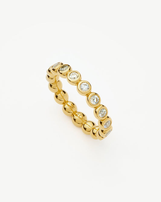 Tennis Eternity Stacking Ring | 18ct Gold Vermeil/Cubic Zirconia