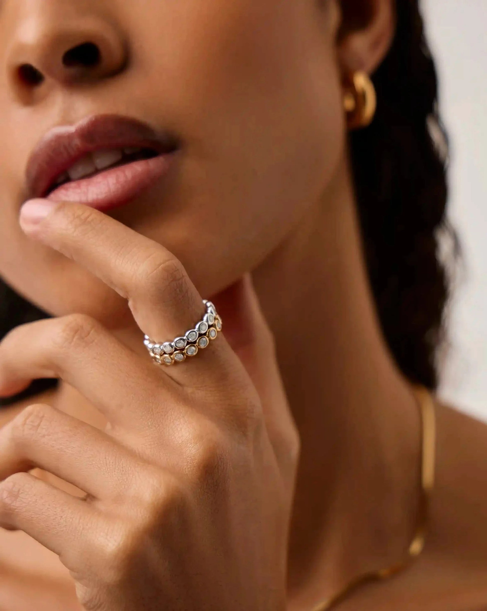 Tennis Eternity Stacking Ring | 18ct Gold Vermeil/Cubic Zirconia