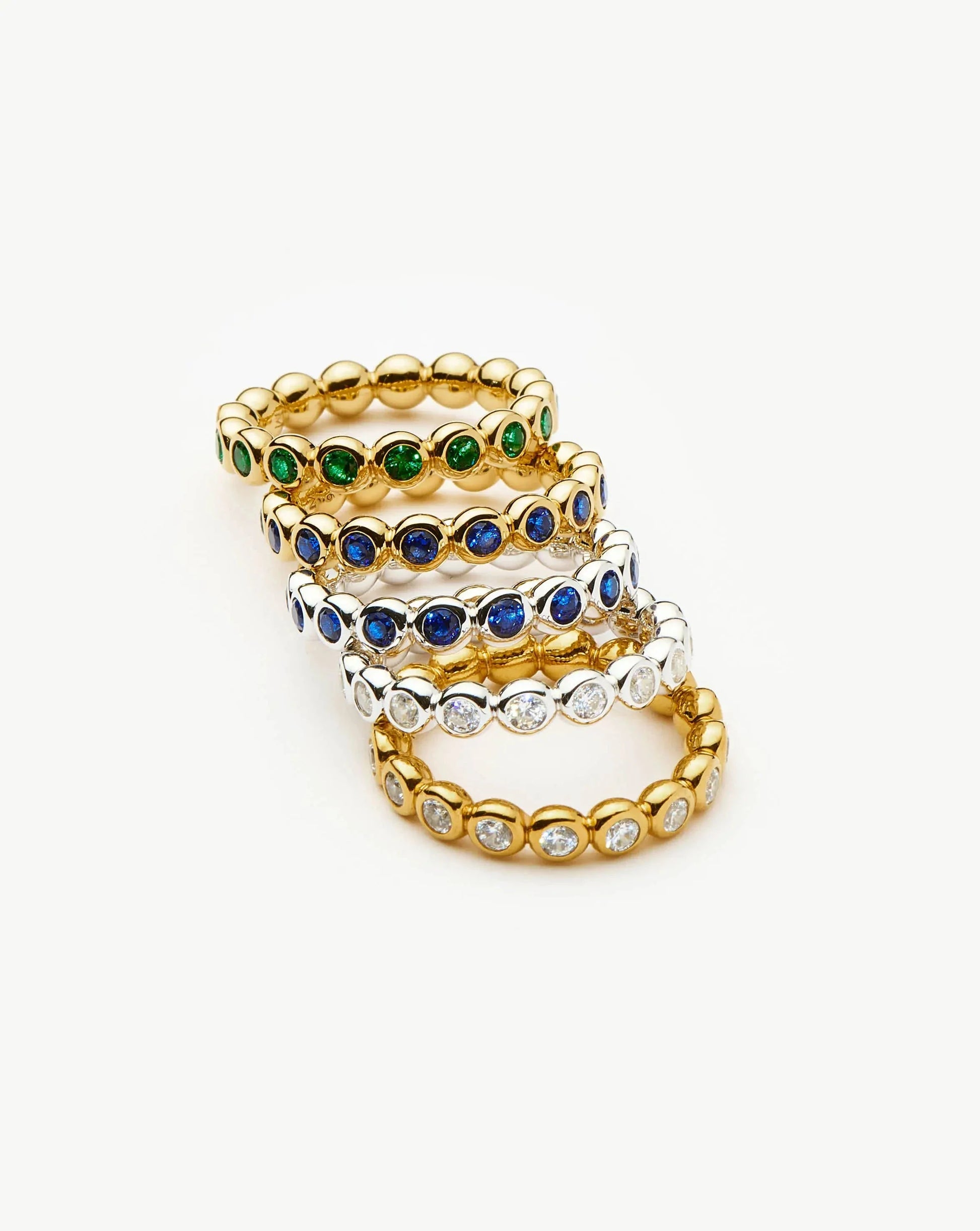 Tennis Eternity Stacking Ring | Sterling Silver/Cubic Zirconia